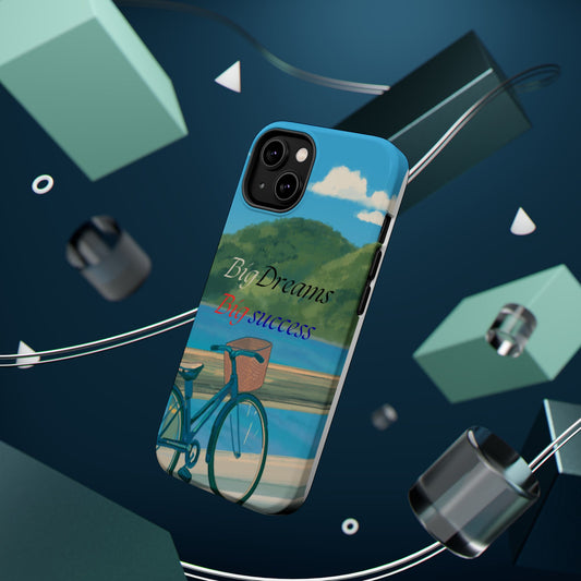 Big Dreams Big Success Bicycle Beach iPhone Case