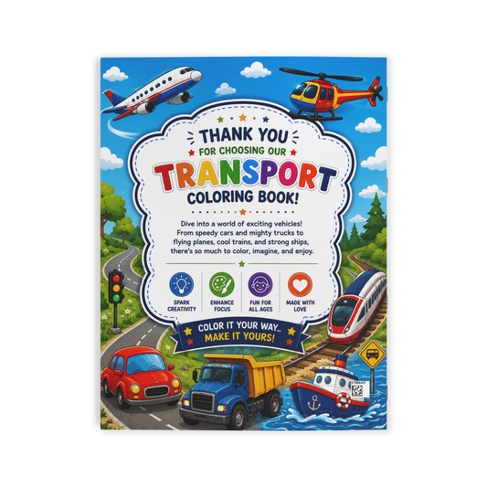 Transport Coloring Book for Kids