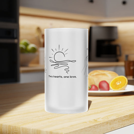 Beer Mug – Frosted Glass Couple Stein Gift