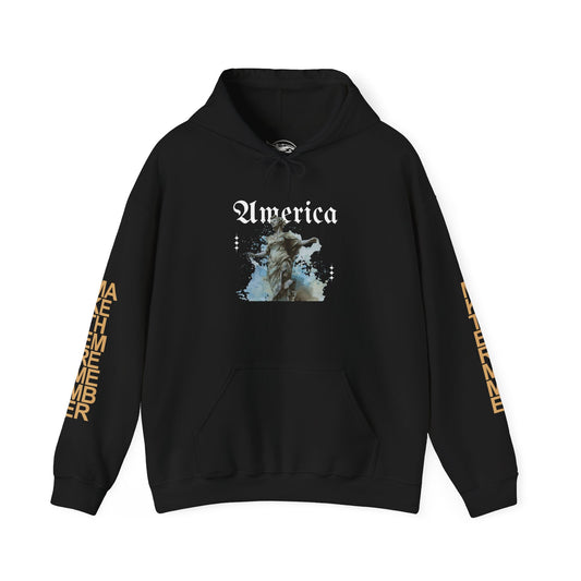 Statue of Liberty Watercolor Hoodie - Patriotic NYC Landmark Sweatshirt