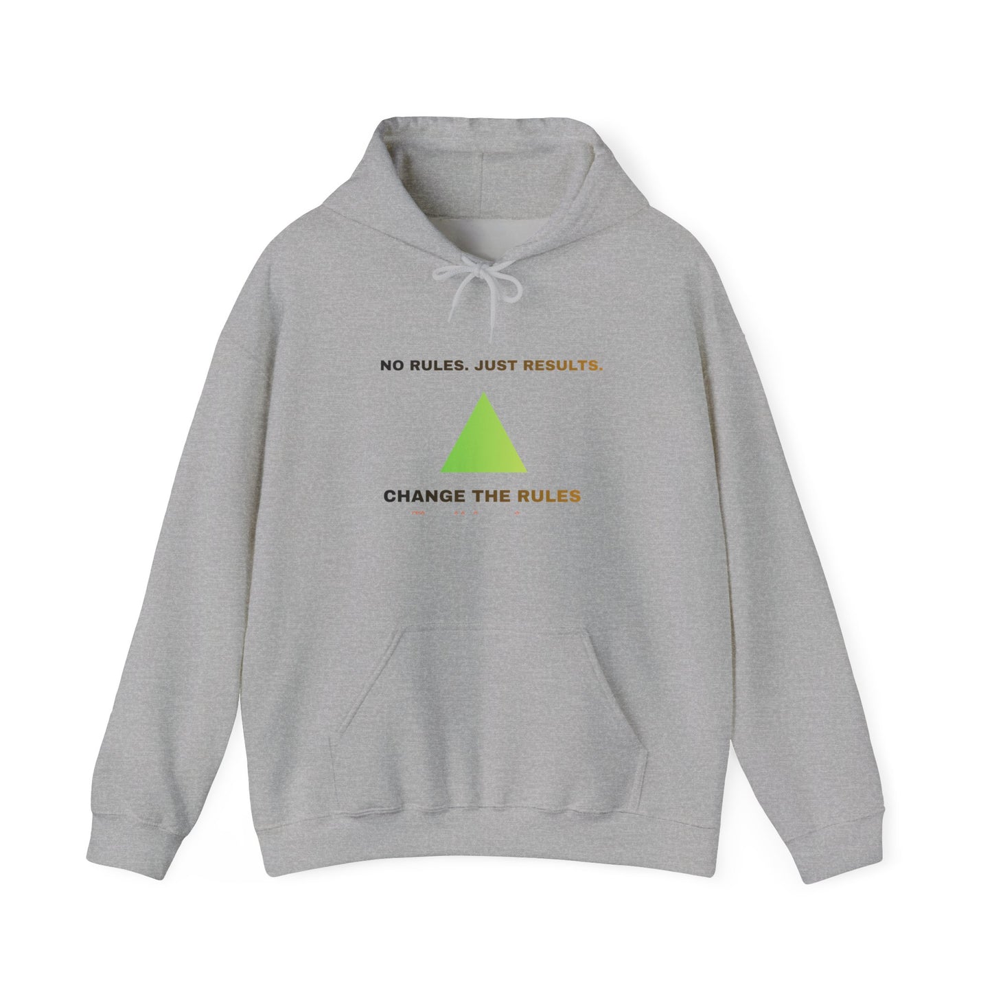 Hoodie — "Change the Rules" Minimal Green Pyramid Motivational Hoodie