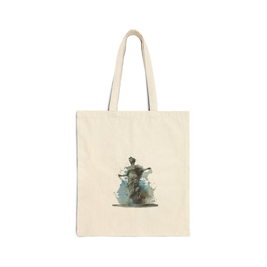 Canvas Tote Bag - Watercolor Tree Forest Illustration Eco Grocery Bag