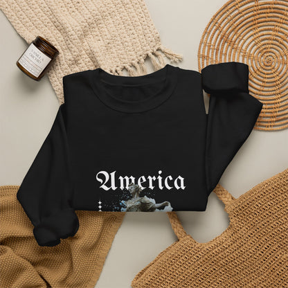 Statue of Liberty Watercolor Crewneck Sweatshirt — Patriotic NYC Travel Sweatshirt