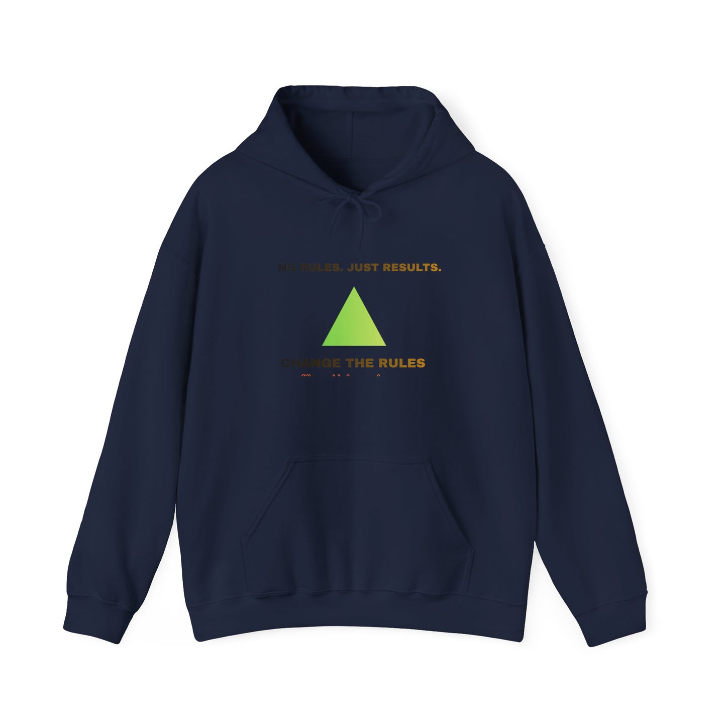 Hoodie — "Change the Rules" Minimal Green Pyramid Motivational Hoodie