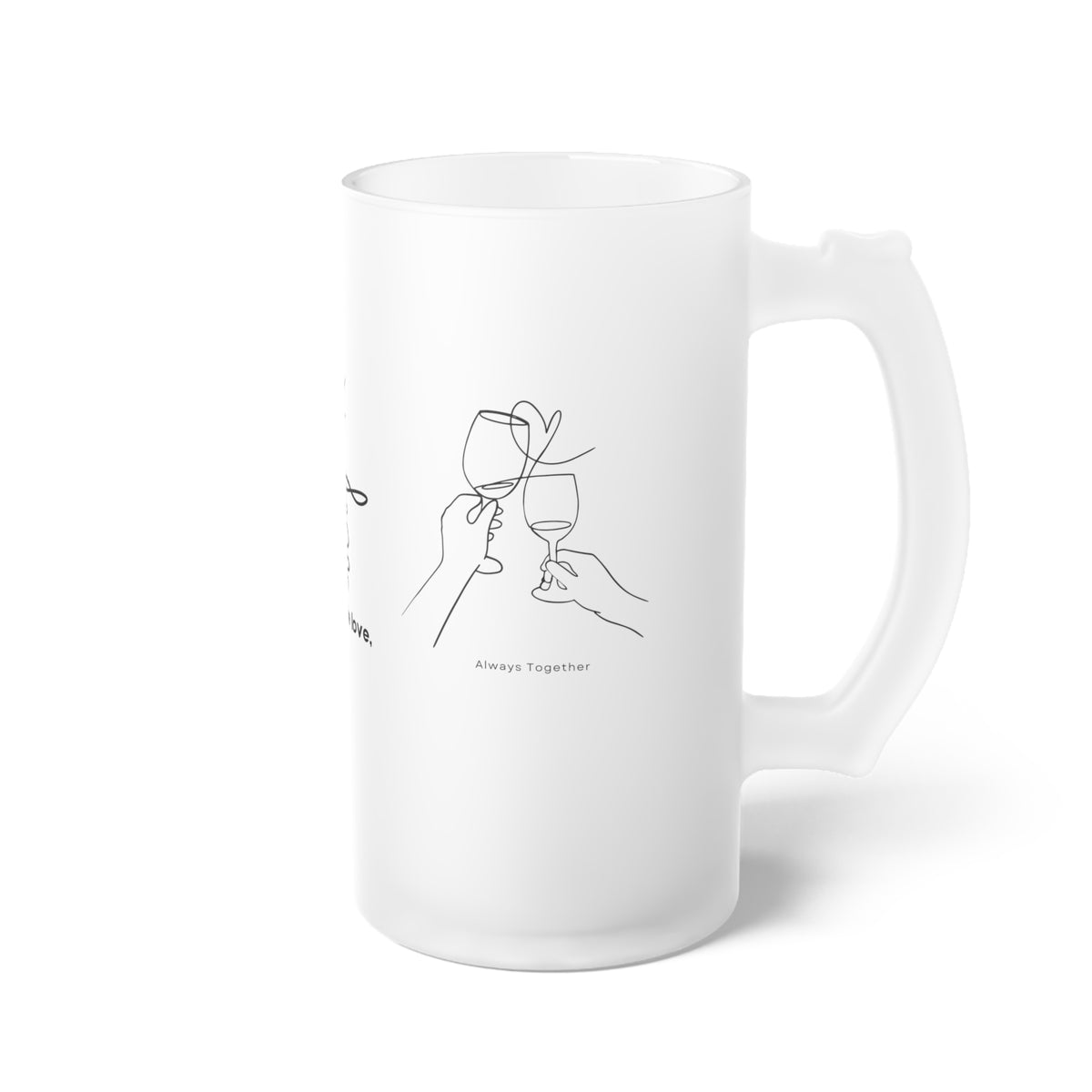 Beer Mug – Frosted Glass Couple Stein Gift