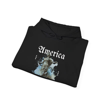 Statue of Liberty Watercolor Hoodie - Patriotic NYC Landmark Sweatshirt