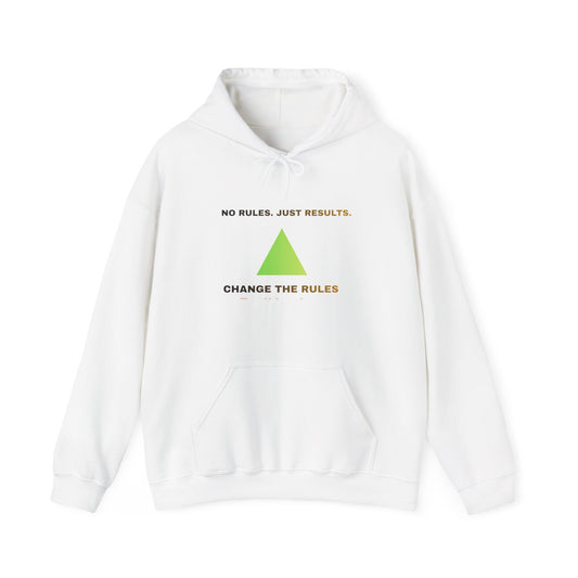 Hoodie — "Change the Rules" Minimal Green Pyramid Motivational Hoodie