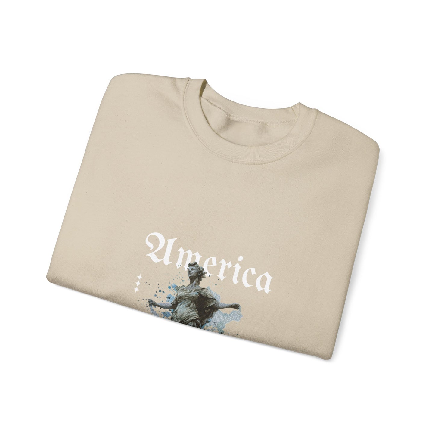 Statue of Liberty Watercolor Crewneck Sweatshirt — Patriotic NYC Travel Sweatshirt