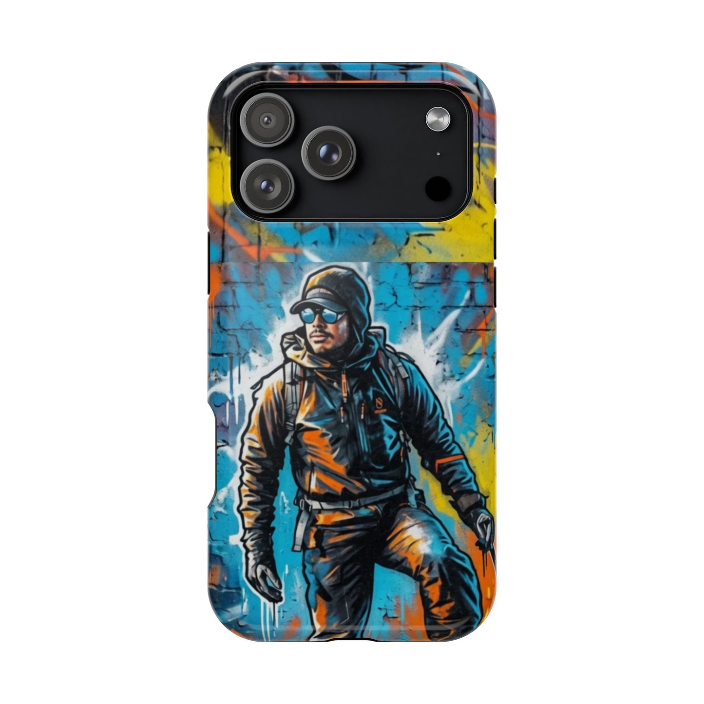 Rugged Street Art Phone Case for iPhone 14, 15, 16 & 17 Series