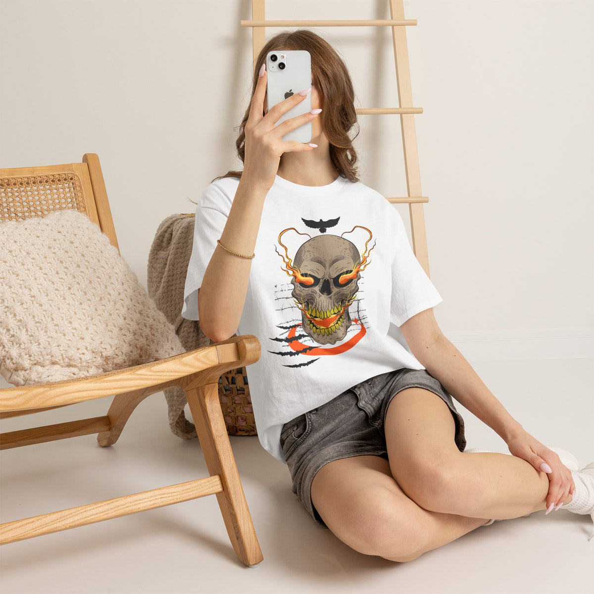 Shadow Reaper Skull Graphic Tee