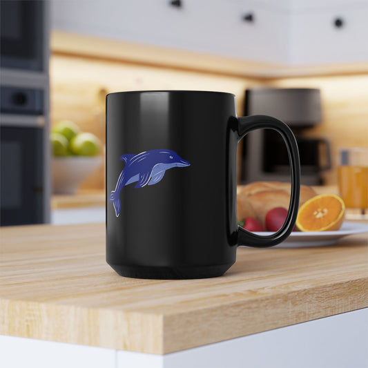 Black Nautical Sailing Ship Coffee Mug