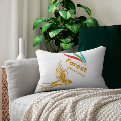 Elegant Woodland Bird Lumbar Pillow