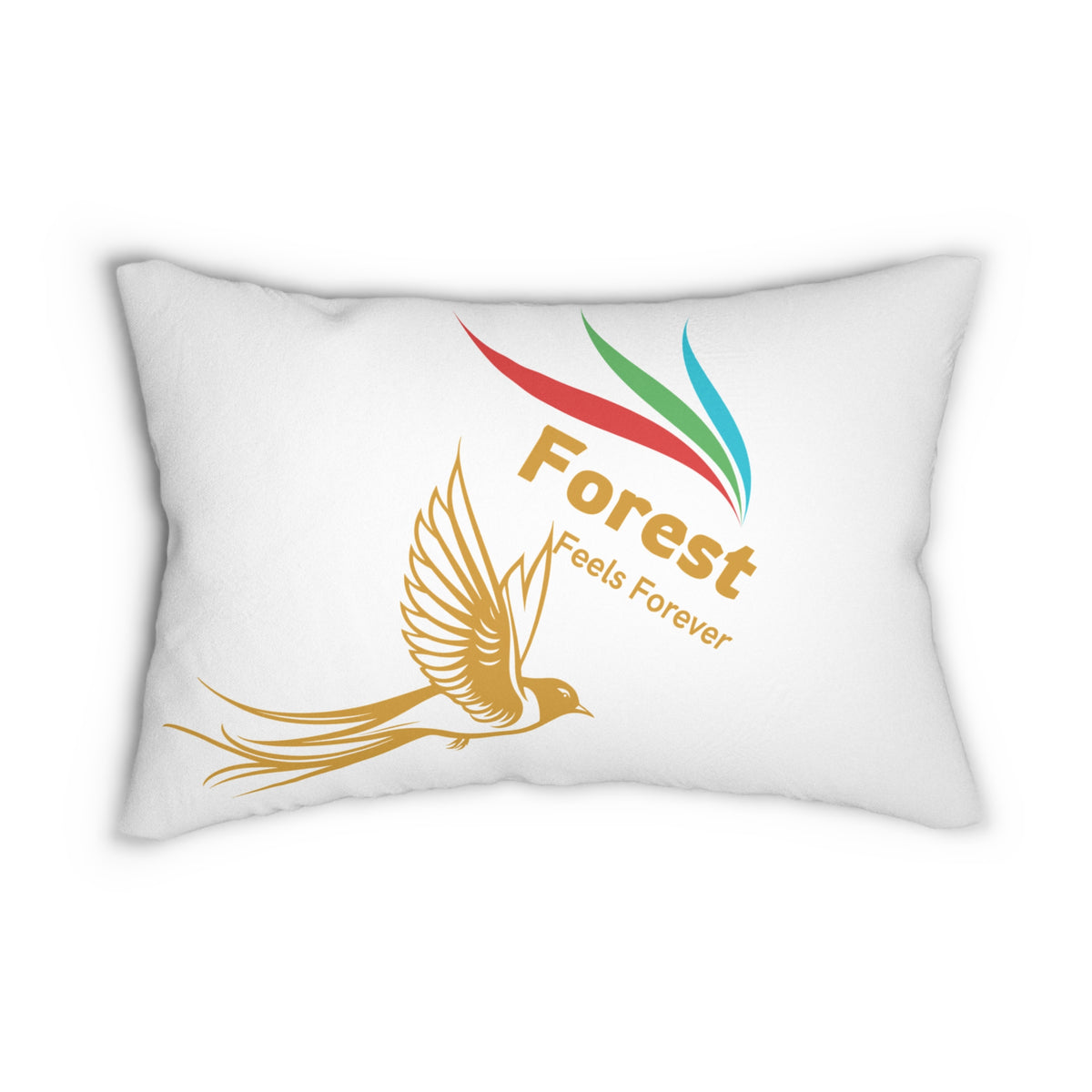 Elegant Woodland Bird Lumbar Pillow