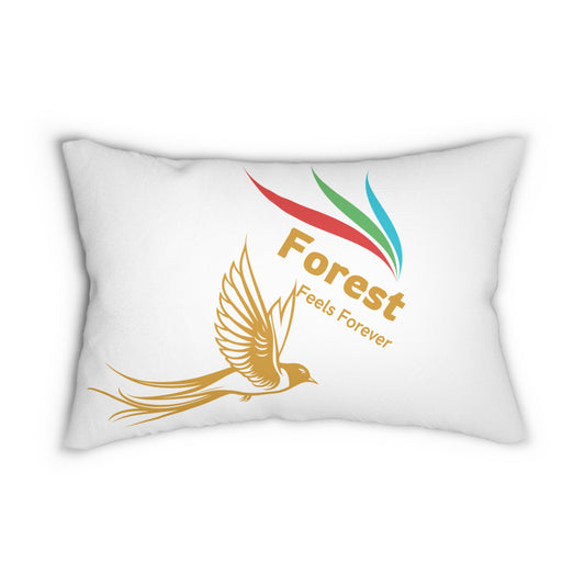 Elegant Woodland Bird Lumbar Pillow