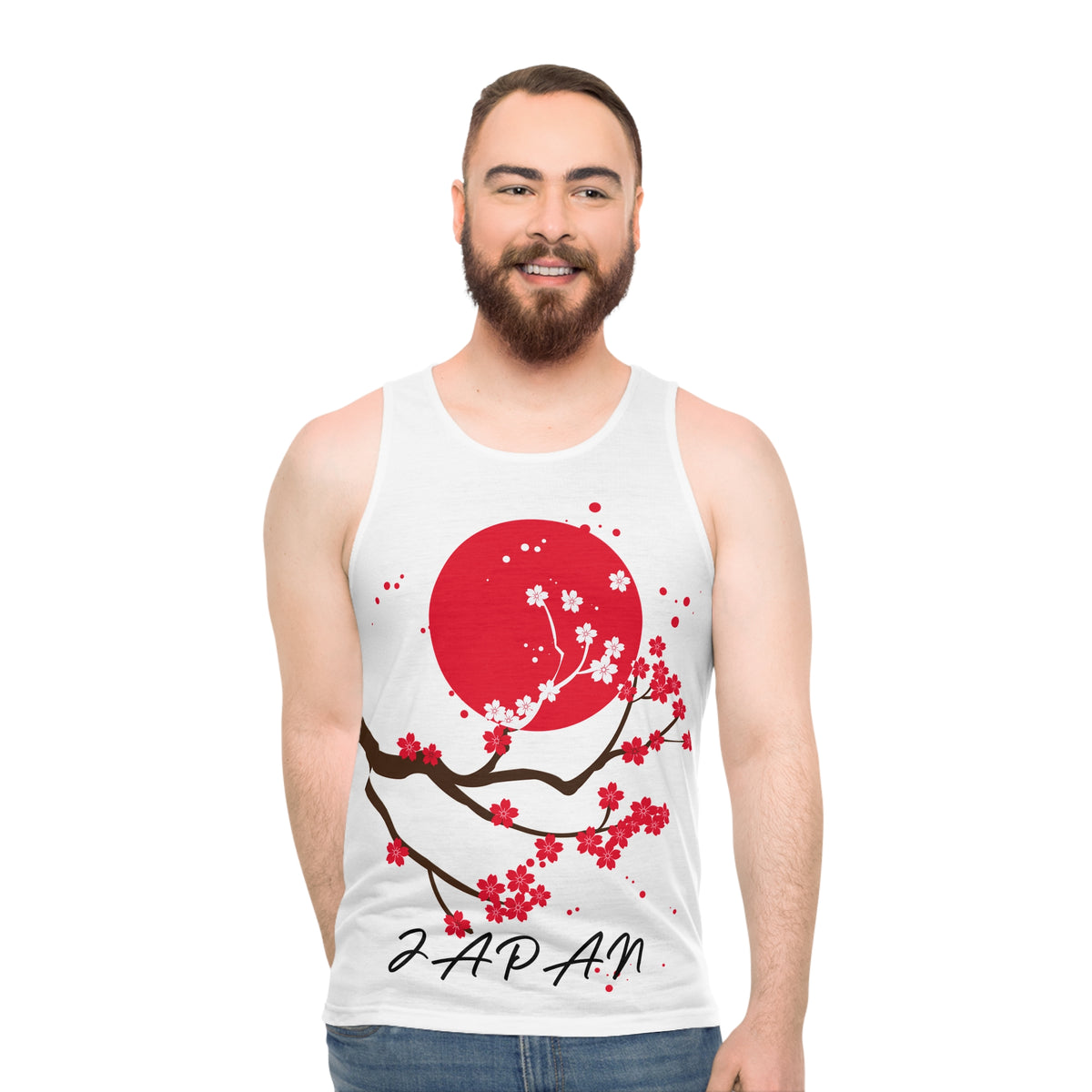 Japan Cherry Blossom Tank Top – Elegant Sakura Design for Effortless Style