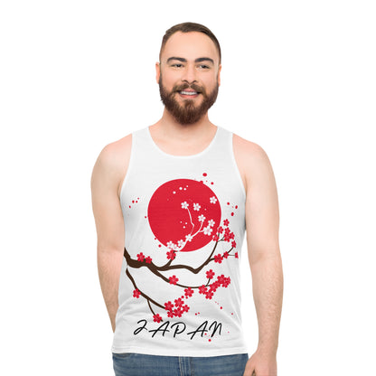 Japan Cherry Blossom Tank Top – Elegant Sakura Design for Effortless Style