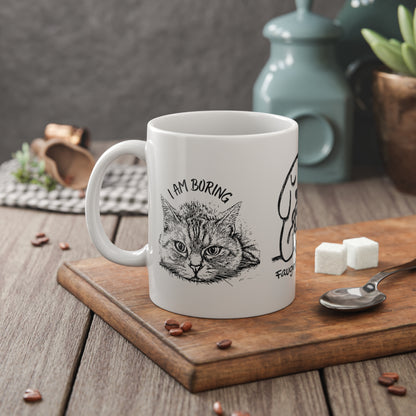 Funny Dog & Cat Mug – Cute Illustrated Coffee Cup for Pet Lovers