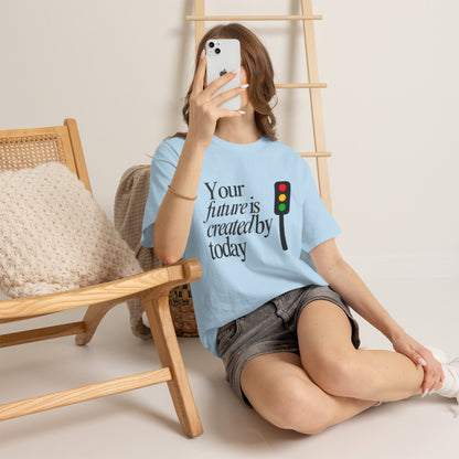 Inspirational Quote Tee – "Your Future Is Created By Today" Motivational Design