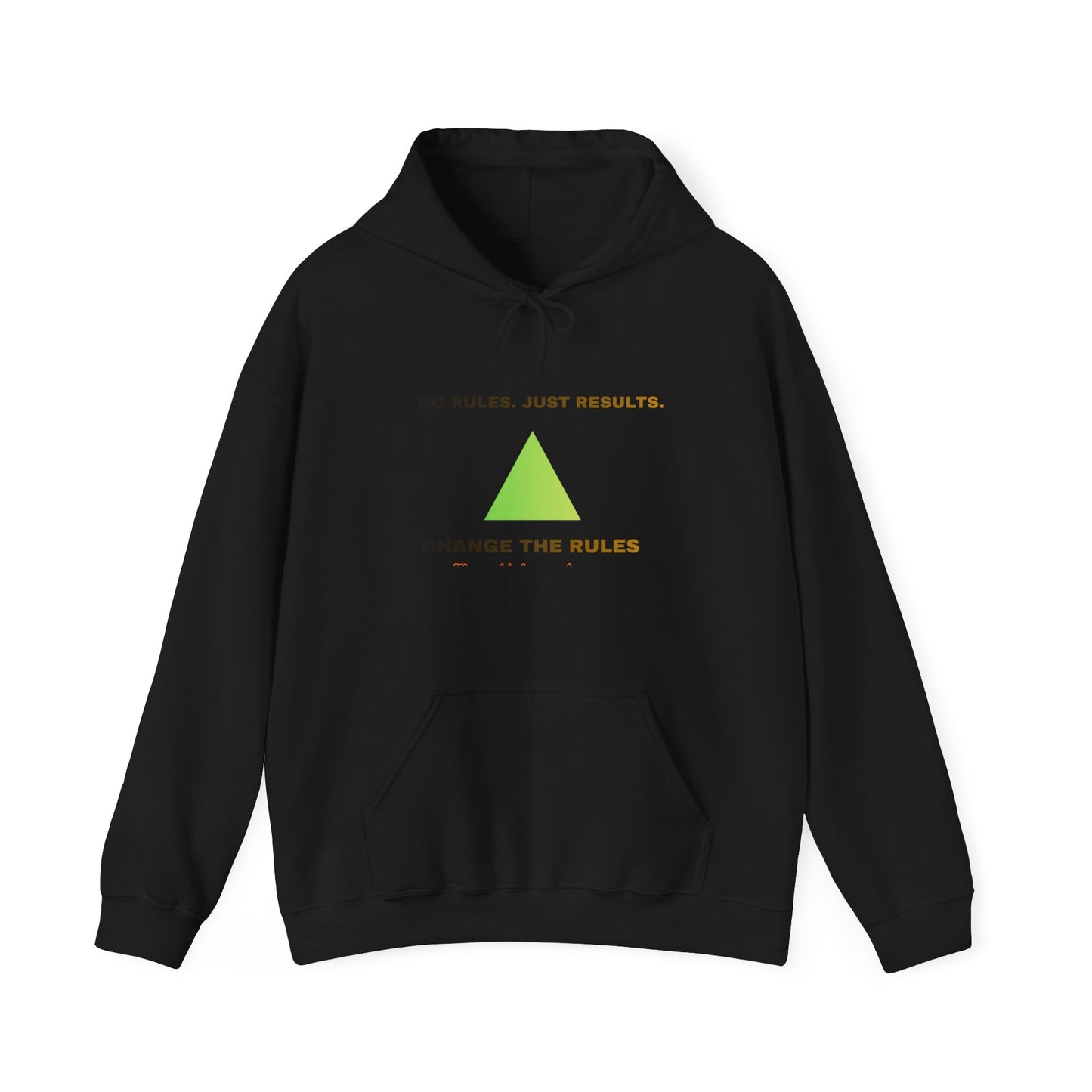 Hoodie — "Change the Rules" Minimal Green Pyramid Motivational Hoodie