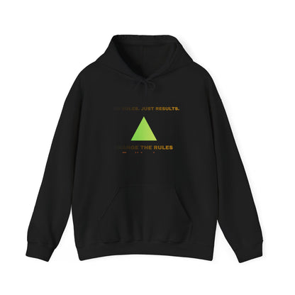 Hoodie — "Change the Rules" Minimal Green Pyramid Motivational Hoodie