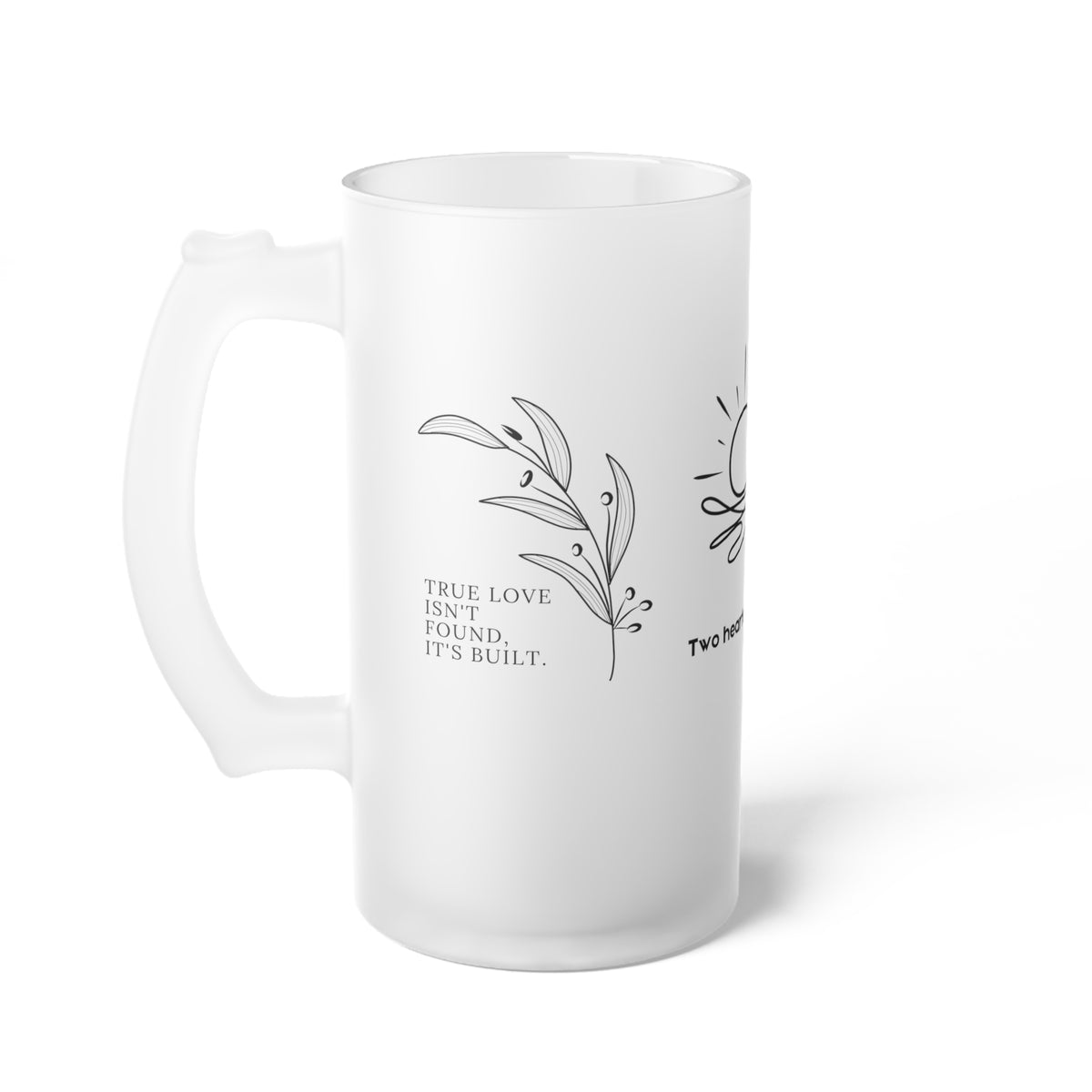 Beer Mug – Frosted Glass Couple Stein Gift