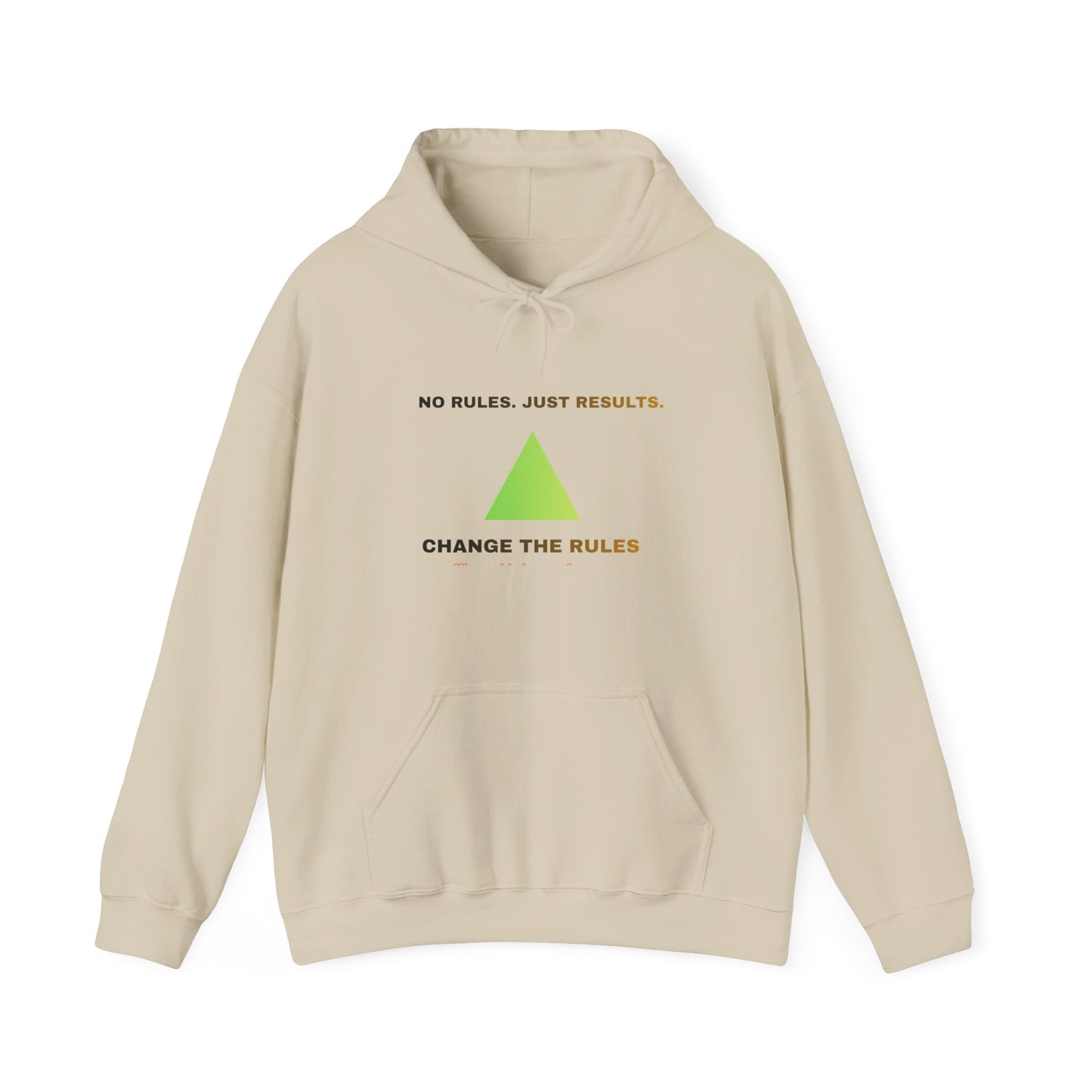 Hoodie — "Change the Rules" Minimal Green Pyramid Motivational Hoodie
