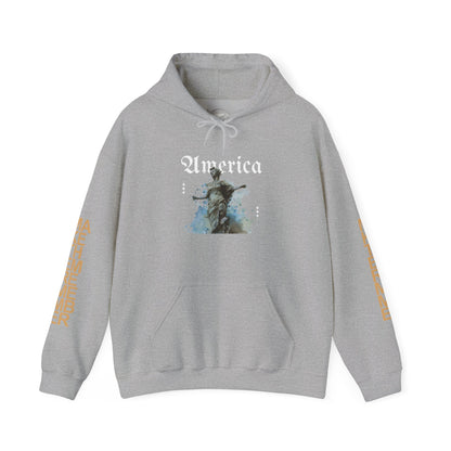 Statue of Liberty Watercolor Hoodie - Patriotic NYC Landmark Sweatshirt