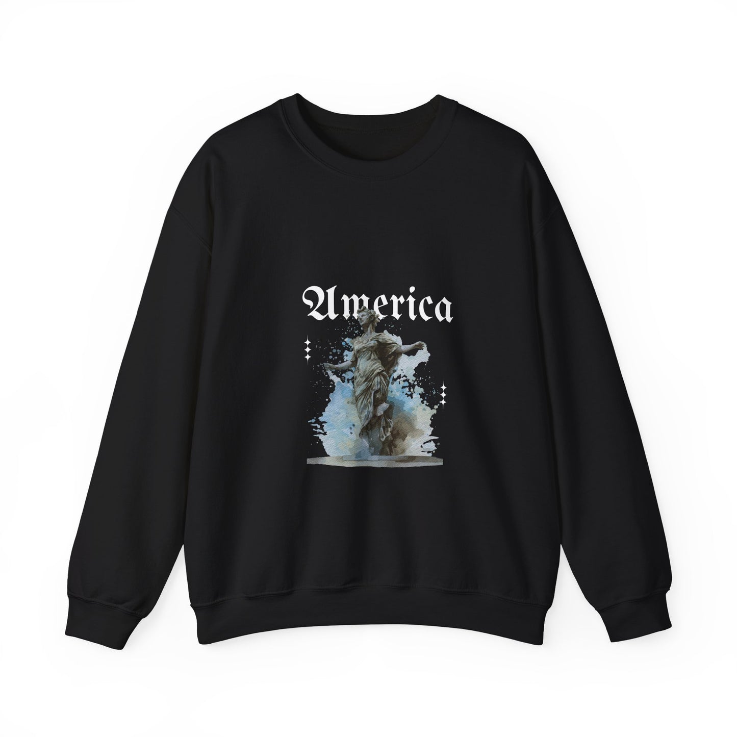 Statue of Liberty Watercolor Crewneck Sweatshirt — Patriotic NYC Travel Sweatshirt