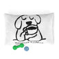 Cozy Dog Bed – Cute Coffee Illustration Plush Comfort