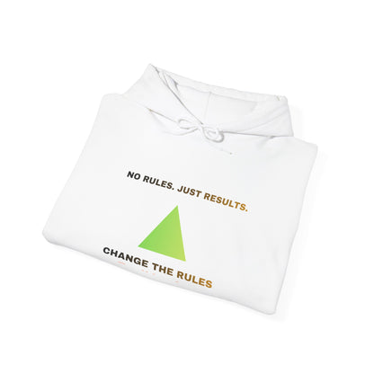 Hoodie — "Change the Rules" Minimal Green Pyramid Motivational Hoodie