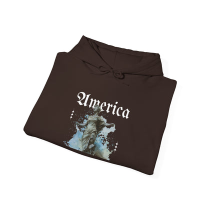 Statue of Liberty Watercolor Hoodie - Patriotic NYC Landmark Sweatshirt
