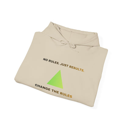 Hoodie — "Change the Rules" Minimal Green Pyramid Motivational Hoodie