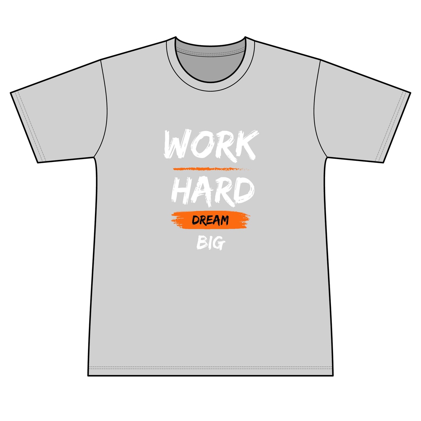 Motivational 'Work Hard, Dream Big' Men's T-Shirt — Inspirational Gym Tee