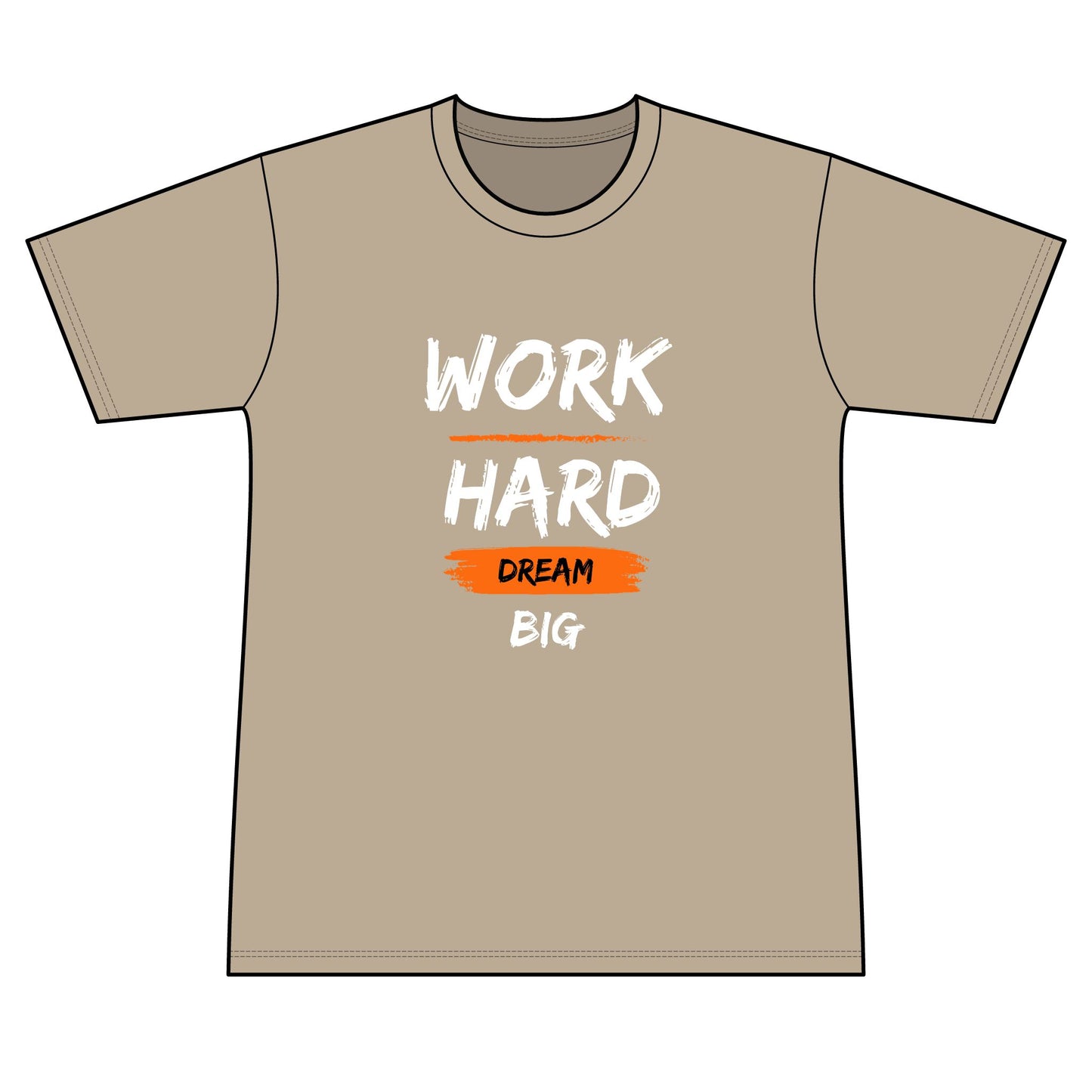 Motivational 'Work Hard, Dream Big' Men's T-Shirt — Inspirational Gym Tee