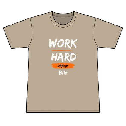 Motivational 'Work Hard, Dream Big' Men's T-Shirt — Inspirational Gym Tee