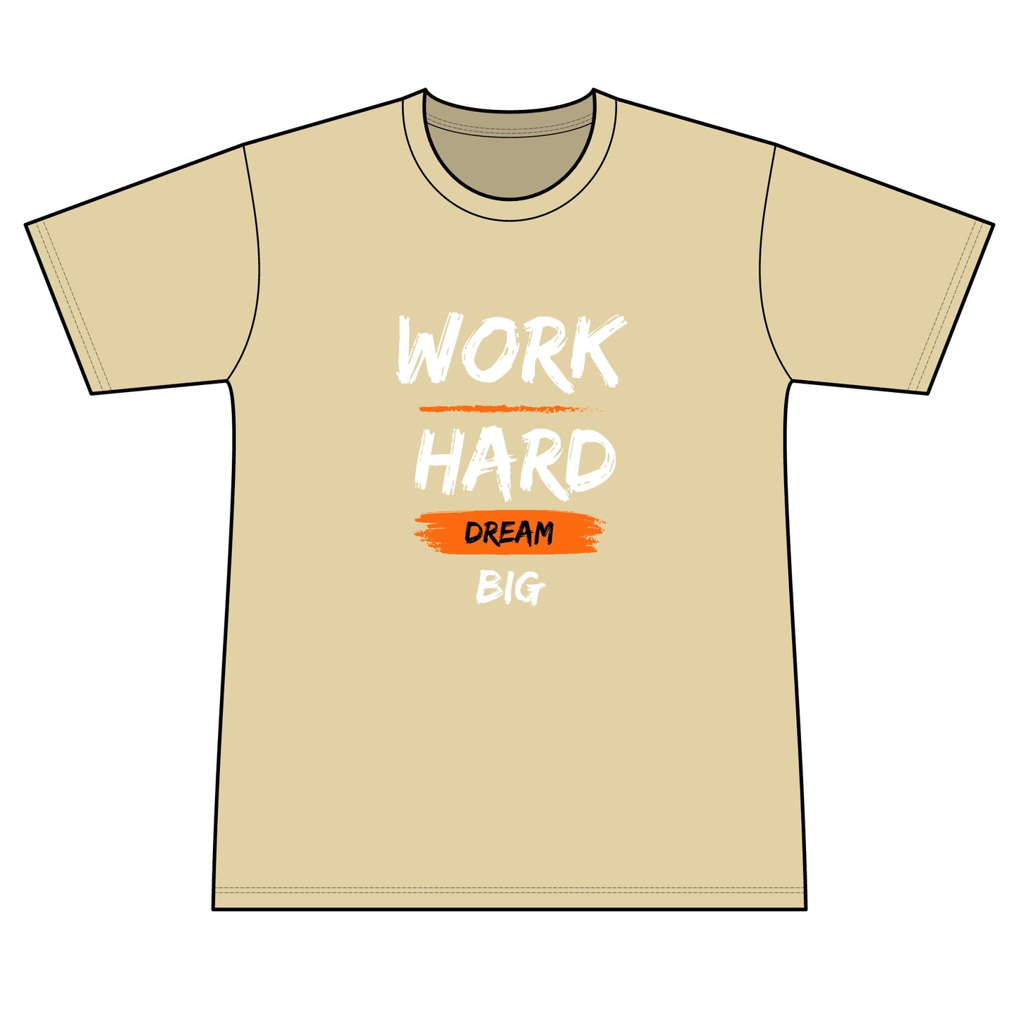 Motivational 'Work Hard, Dream Big' Men's T-Shirt — Inspirational Gym Tee