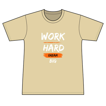 Motivational 'Work Hard, Dream Big' Men's T-Shirt — Inspirational Gym Tee