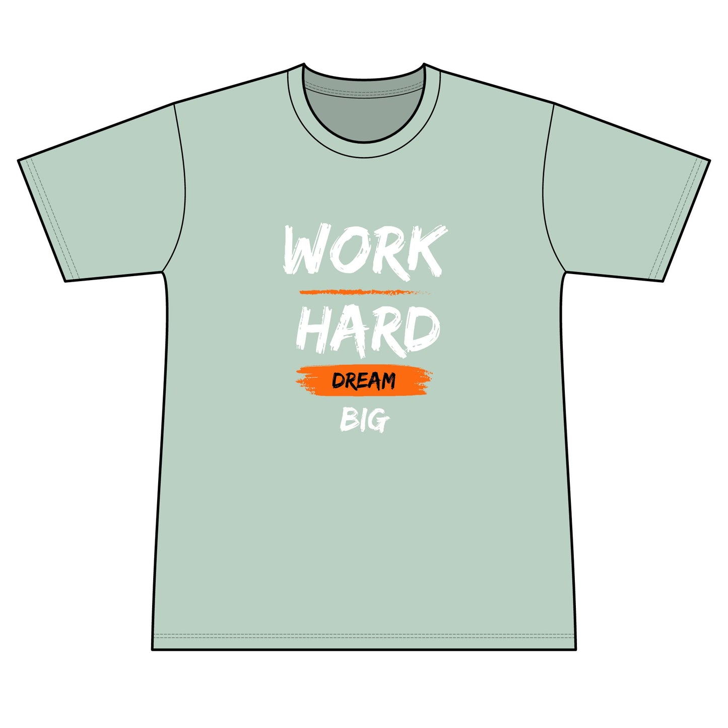 Motivational 'Work Hard, Dream Big' Men's T-Shirt — Inspirational Gym Tee