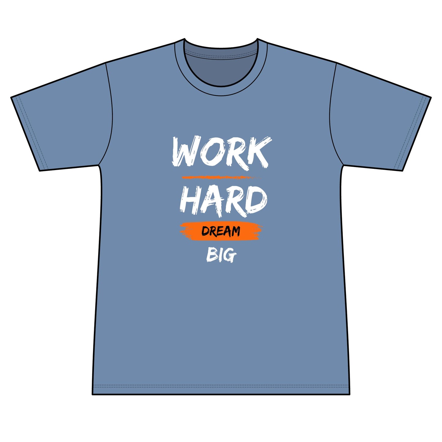 Motivational 'Work Hard, Dream Big' Men's T-Shirt — Inspirational Gym Tee