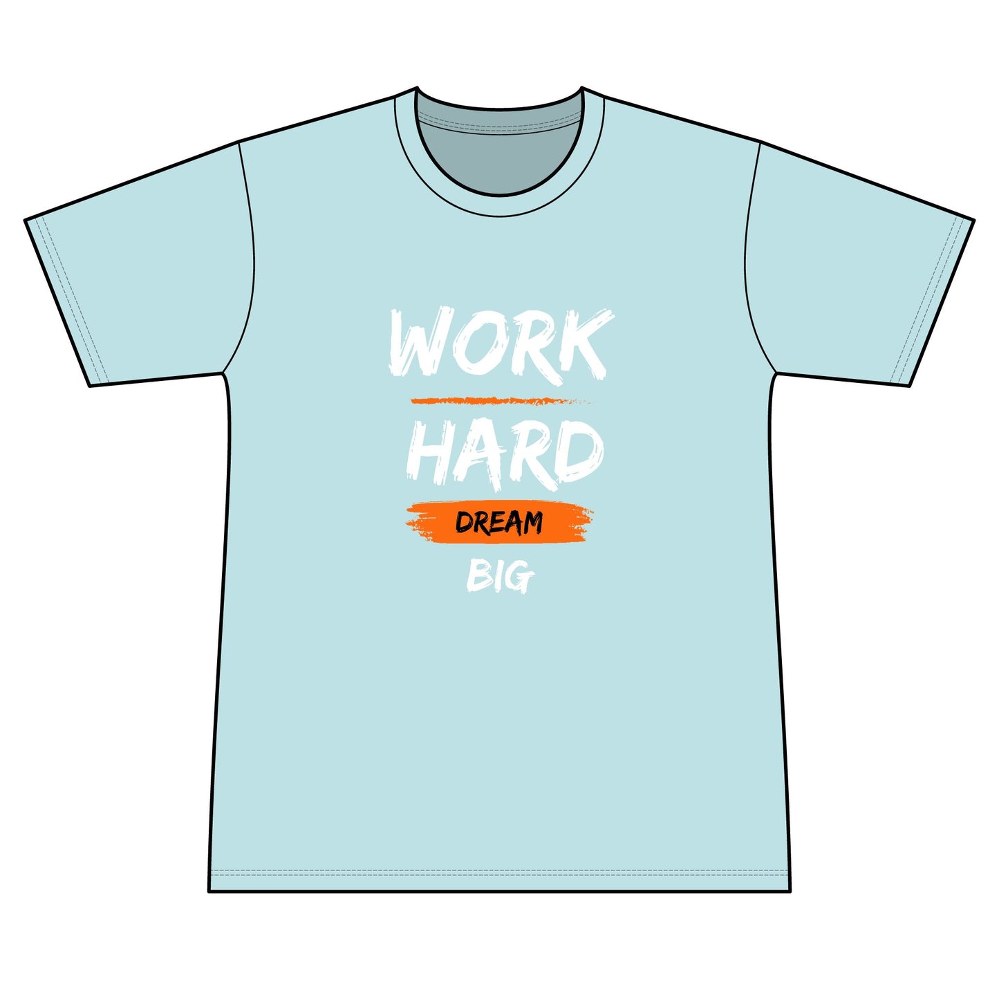 Motivational 'Work Hard, Dream Big' Men's T-Shirt — Inspirational Gym Tee