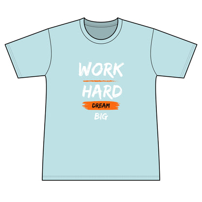 Motivational 'Work Hard, Dream Big' Men's T-Shirt — Inspirational Gym Tee