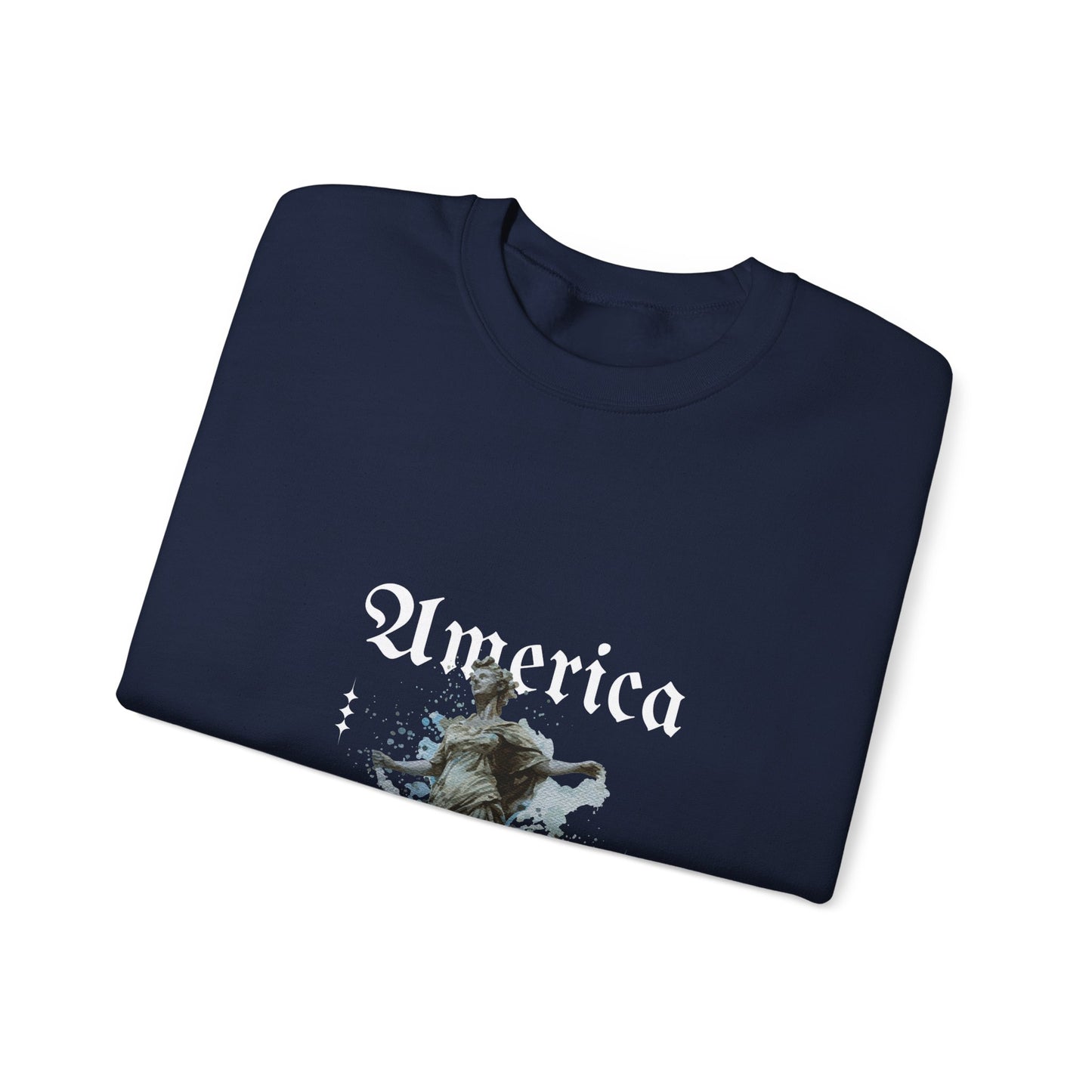 Statue of Liberty Watercolor Crewneck Sweatshirt — Patriotic NYC Travel Sweatshirt
