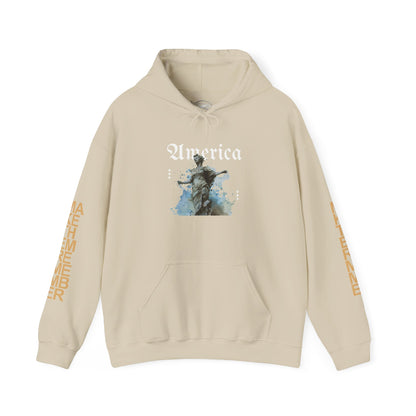 Statue of Liberty Watercolor Hoodie - Patriotic NYC Landmark Sweatshirt