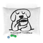 Cozy Dog Bed – Cute Coffee Illustration Plush Comfort