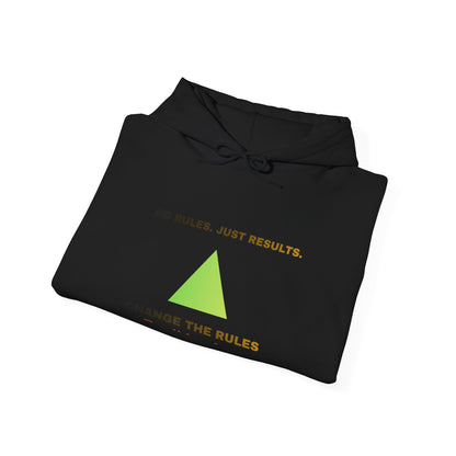 Hoodie — "Change the Rules" Minimal Green Pyramid Motivational Hoodie