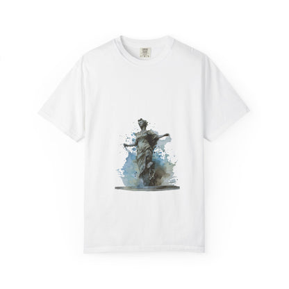 Statue Watercolor T‑Shirt — 'Leave a Mark' Inspirational Tee