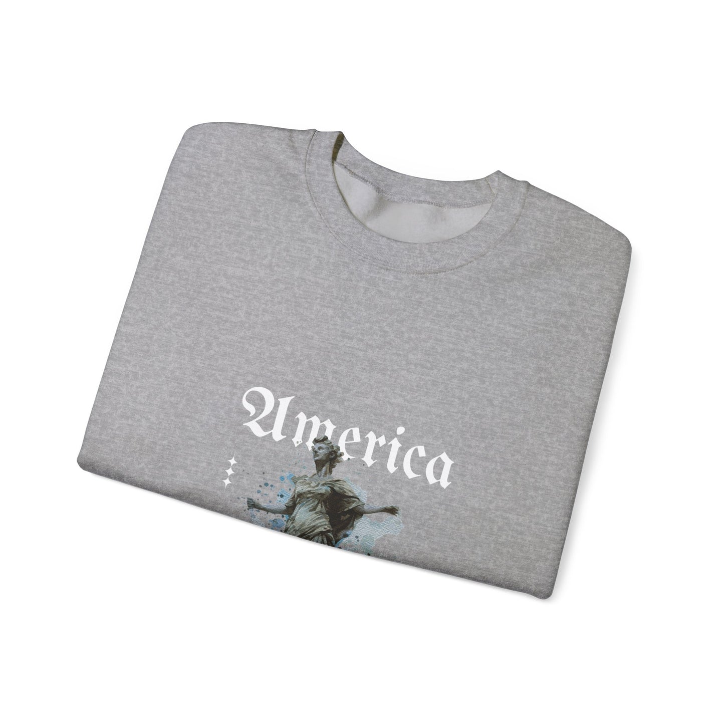 Statue of Liberty Watercolor Crewneck Sweatshirt — Patriotic NYC Travel Sweatshirt